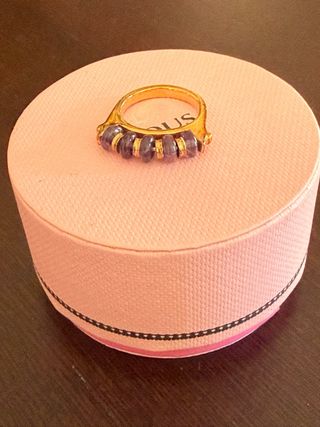 Anillo Tous baño de oro y Amatista