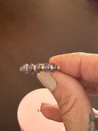 Anillo Tous baño de oro y Amatista