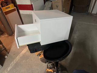 Mesita de noche 2 cajones blanca