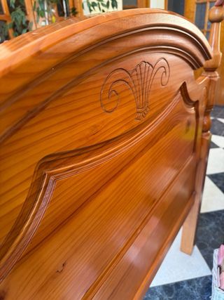 Cabecero y piecero provenzal de madera