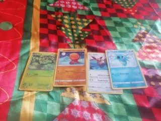 Cartas Pokémon: Snivy, Trapinch, Eevee, Horsea