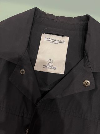 Gabardina Springfield Hombre Talla M Negra