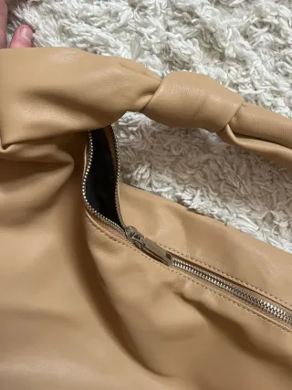 Bolso Piel Mango Camel Sin Estrenar