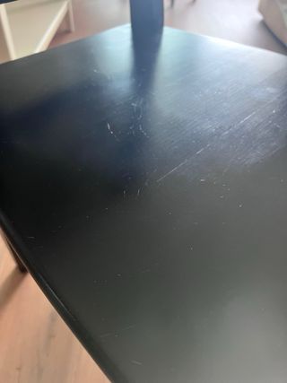 6 Sillas Ingolf IKEA Negras + 2 cojines grises