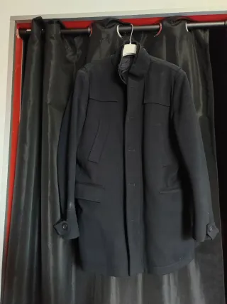 Capotto uomo nero regolar fit veste M