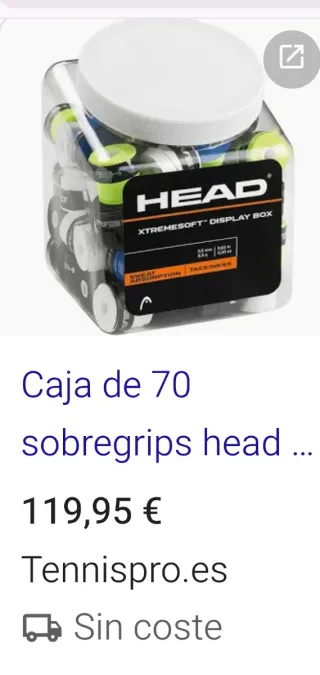 CAJA DE 70 SOBREGRIPS HEAD XTREMESOFT  2€ x unidad