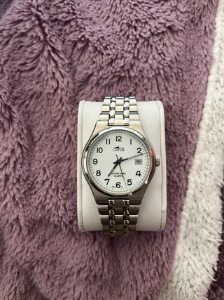 Reloj Lotus Plata y Blanco