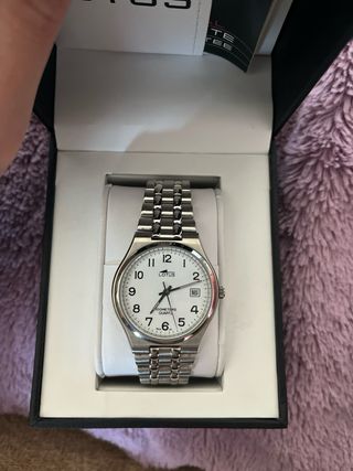 Reloj Lotus Plata y Blanco