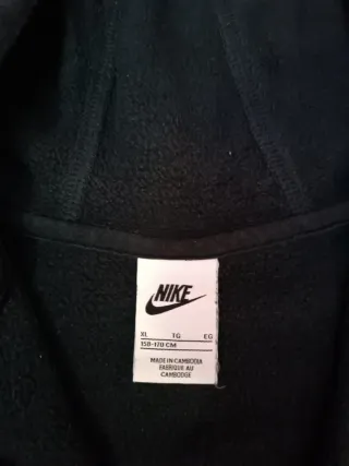 Sudadera Nike con cremallera negra talla XL niño