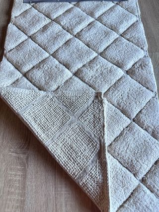 Tappeto Bagno 50x80 Panna Rombo Puro Cotone