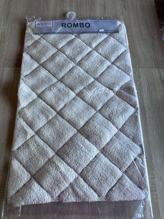 Tappeto Bagno 50x80 Panna Rombo Puro Cotone