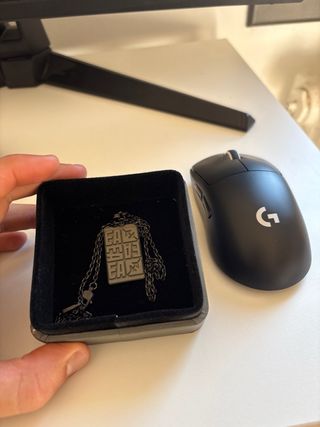 Collar Emporio Armani EA Negro y Plateado