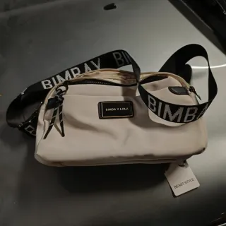 Bolso bandolera BIMBA Y LOLA beige y negro