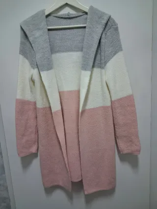 Chaqueta de punto con capucha talla única