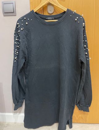 Vestido sudadera Bershka perlas