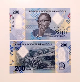 Billete polímero de Angola de 200 Kwanzas 2020