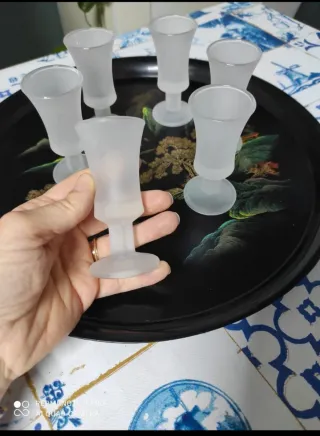 Bicchierini liquore vetro satinato