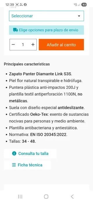 Botas Panter Seguridad Diamante Link