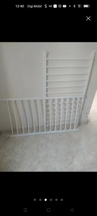 Cuna de bebé blanca lacada con ositos