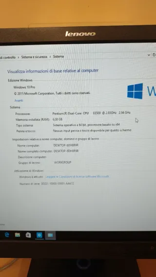 PC Desktop HP Pentium Dual Core E6500 2,93 GHz
