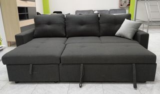 Sofá Cama, Amplio Arcón, Chaiselong. ¡EN OFERTA!