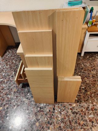 Escritorio grande madera con cajonera