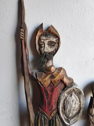 Talla Madera Don Quijote y Sancho Panza