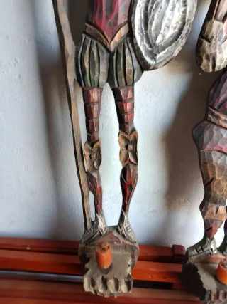 Talla Madera Don Quijote y Sancho Panza