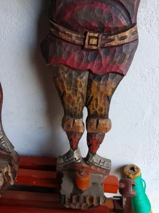 Talla Madera Don Quijote y Sancho Panza