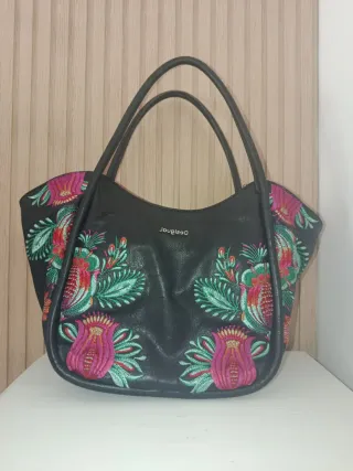 Bolso Desigual Piel Flores Multicolor
