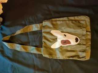 Bolso de poliéster con cara de perro