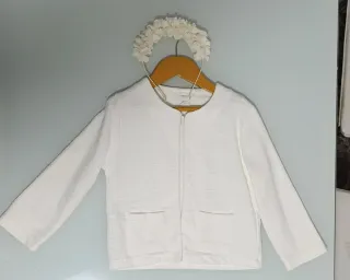 Vestido de Comunión Mango Kids blanco y verde