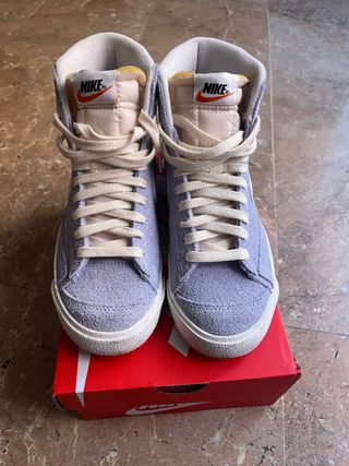 Zapatillas Nike Blazer Mid 38.5 Morado/Blanco