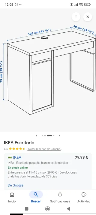 Mesa Escritorio Micke Ikea Blanca