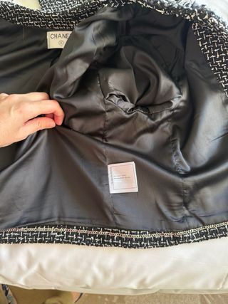 Chaqueta Chanel Tweed Negra y Blanca