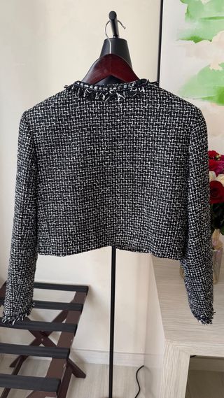 Chaqueta Chanel Tweed Negra y Blanca
