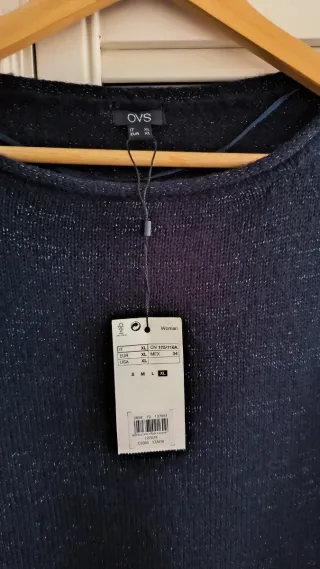 Jersey azul noche con brillo OVS 46 48 50