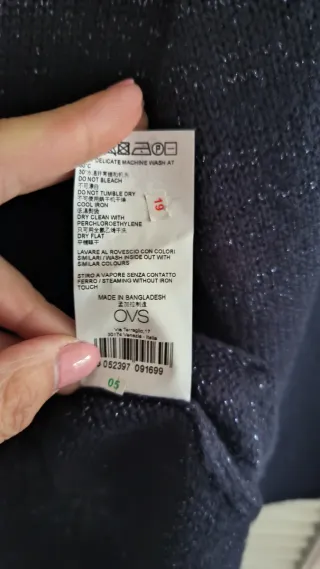 Jersey azul noche con brillo OVS 46 48 50