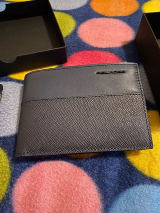 Portafoglio Piquadro Pelle Blu