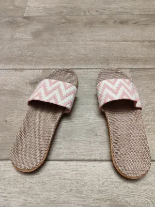 Sandalias Beige y Rosa Nuevas a estrenar
