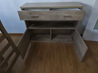 Mueble recibidor madera roble cambrian.