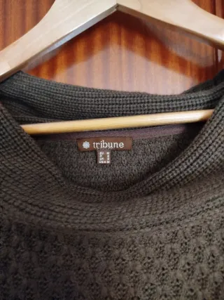 Vestido de punto Tribune verde oliva talla única