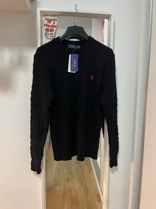 Polo Ralph Lauren Jersey Negro Talla M Nuevo