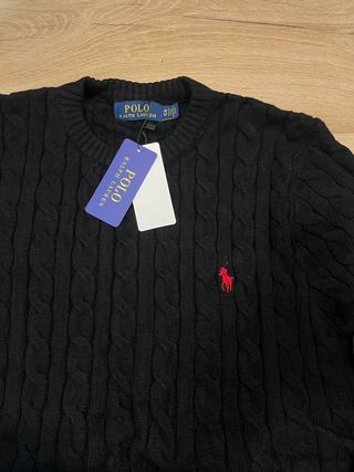 Polo Ralph Lauren Jersey Negro Talla M Nuevo