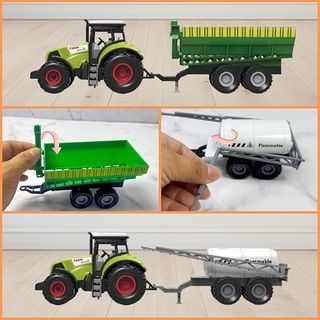 Trattore giocattolo 1:36 con rimorchio