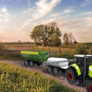 Trattore giocattolo 1:36 con rimorchio