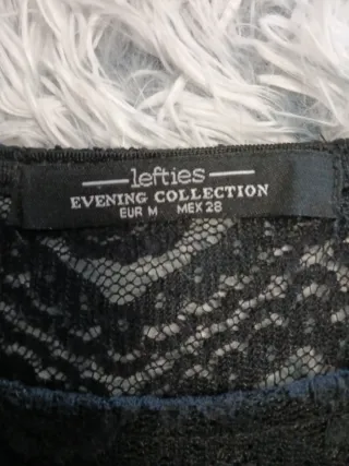 Top corto encaje negro Talla pequeño