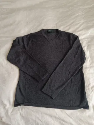 Jersey J.Crew Gris Lana V-Neck Hombre