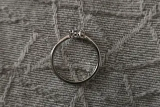 Anillo plata circonitas azul y morado