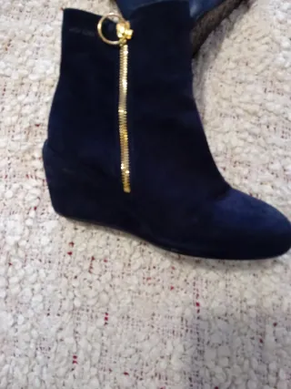 Botines Wonders azul marino